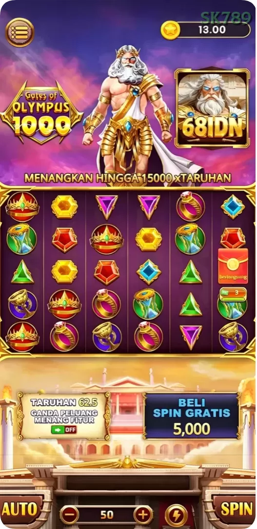Cuplikan layar RR999 — halaman utama
